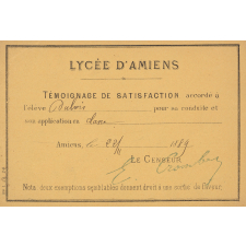 Ex-praemio . Lycée d'Amiens.