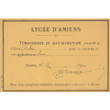 Ex-praemio . Lycée d'Amiens.