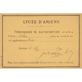 Ex-praemio . Lycée d'Amiens.