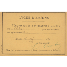 Ex-praemio . Lycée d'Amiens.