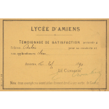 Ex-praemio . Lycée d'Amiens.