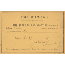 Ex-praemio . Lycée d'Amiens.