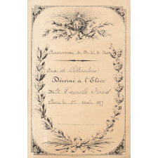 Ex-praemio . Pensionnat Notre-Dame de Sion.