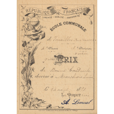 Ex-praemio . Ecole communale de Versailles Rue neuve 20.