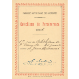 Ex-praemio . Paroisse Notre-Dame des Victoires. Catéchisme de persévérance 1901.