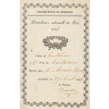 Ex-praemio . Collège royal de Grenoble. Distribution solennelle des prix. 1846.