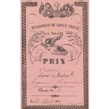 Ex-praemio . Pensionnat de Sainte-Ursule à Tullins.