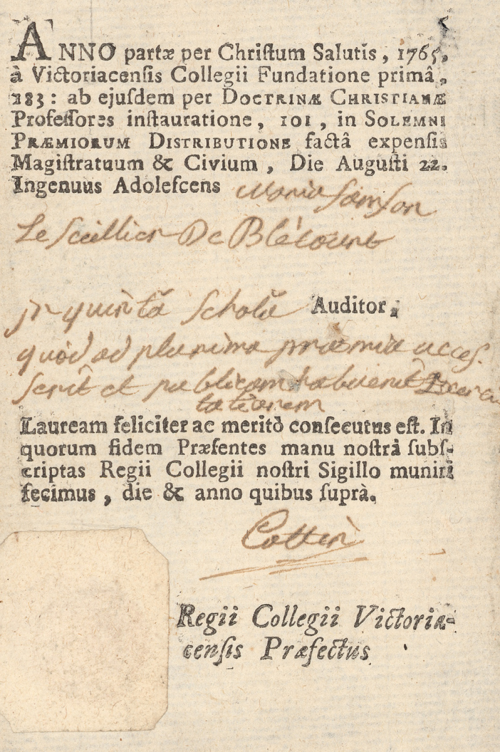 Ex-praemio .