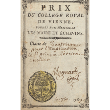 Ex-praemio . Prix du collège royal de Vienne.