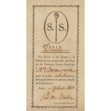 Ex-praemio . 1er prix de récitation.
