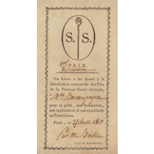 Ex-praemio . 1er prix de récitation.