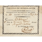 Ex-praemio . Collège de Romorantin.