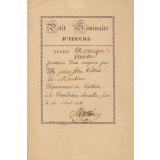 Ex-praemio . Petit Séminaire d'Izeure.