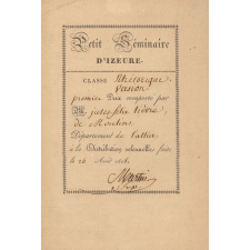 Ex-praemio . Petit Séminaire d'Izeure.