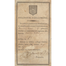 Ex-praemio . Collegium Cabillonense.