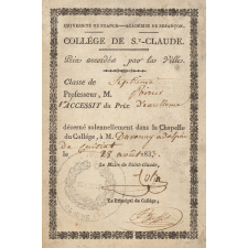 Ex-praemio . Collège de Saint-Claude.