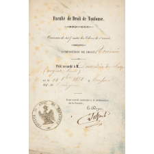 Ex-praemio . Faculté de droit de Toulouse.