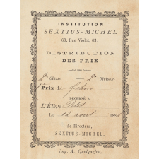 Ex-praemio . Institution Sextius-Michel 63, rue Violet, 63.