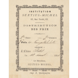 Ex-praemio . Institution Sextius-Michel 63, rue Violet, 63.