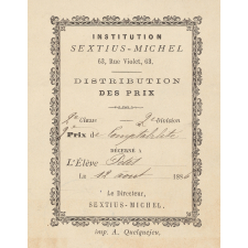 Ex-praemio . Institution Sextius-Michel 63, rue Violet, 63.