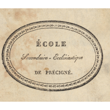 Ex-praemio . Maison des Dames du Sacré Coeur de Jésus de Poitiers.