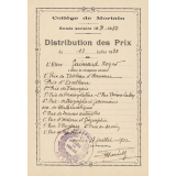 Ex-praemio . Collège de Mortain. Année scolaire 1931-1932.