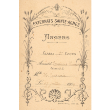 Ex-praemio - Externats Sainte-Agnès d'Angers.