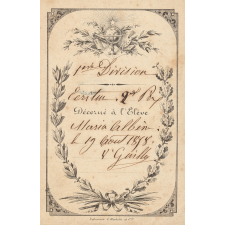 Ex-praemio . 1ère Division. Ecriture 2ème Prix.