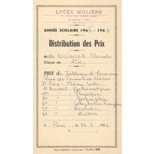 Lycée Molière - Ex-praemio - Prix de l'Association des Parents d'Elèves.