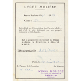 Lycée Molière - Ex-praemio - Prix de l'Association des Parents d'Elèves.