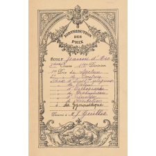 Distribution des prix, billet de prix.