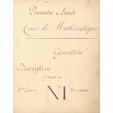 Cours de mathématiques, Géométrie Descriptive