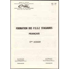 Formation des P.E.G.C. Stagiaires Français