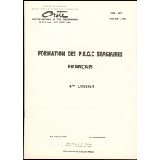 Formation des P.E.G.C. Stagiaires Français