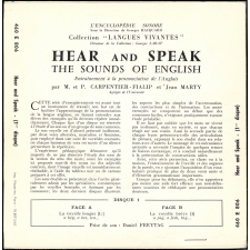 Hear and Speak : the sounds of English : entraînement à la prononciation de l'anglais. 1er disque
 