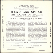 Hear and Speak : the sounds of English : entraînement à la prononciation de l'anglais. 3ème disque 
 