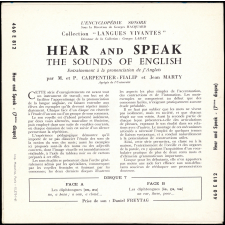 Hear and Speak : the sounds of English : entraînement à la prononciation de l'anglais. 7ème disque 
 