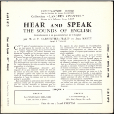 Hear and Speak : the sounds of English : entraînement à la prononciation de l'anglais. 8ème disque 
 