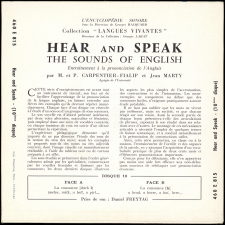 Hear and Speak : the sounds of English : entraînement à la prononciation de l'anglais. 10ème disque 
 
