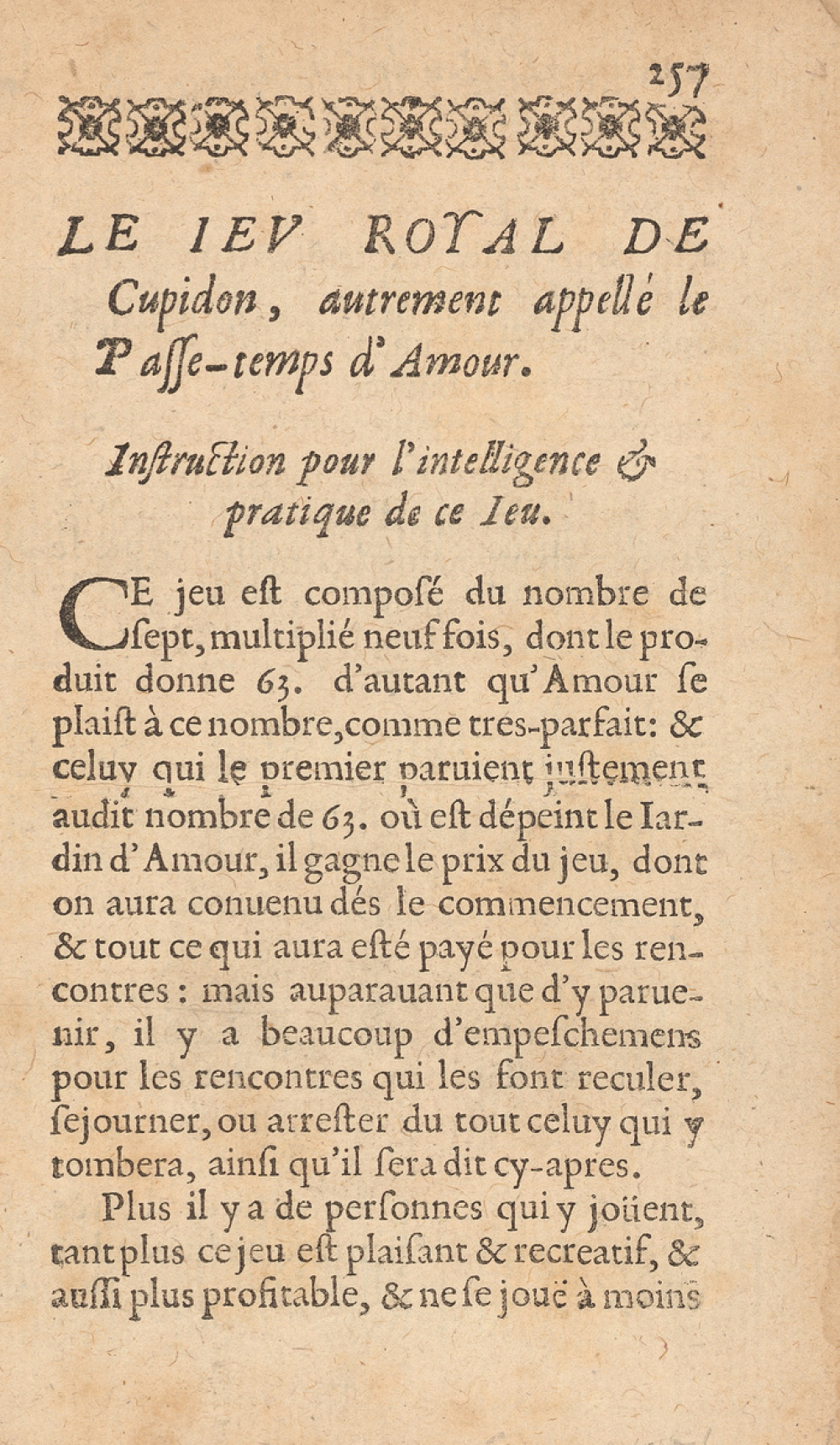 Règles de jeux