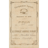 Ex-praemio . Enseignement agricole. Examens de 1909