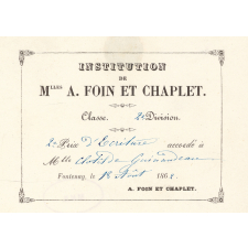 Ex-praemio . Pensionnat des religieuses ursulines du Sacré-Coeur à Pons.
