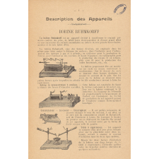 Notice illustrée sur les expériences instructives et amusantes pouvant être exécutées avec la Bobine Ruhmkorff - Applications scientifiques et médicales de l'électricité.