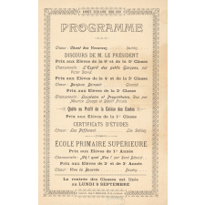 Programme de distribution des prix .
