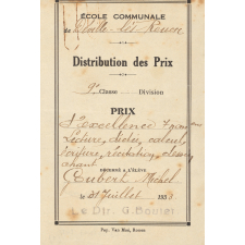 Distribution de prix et tableau d'honneur. 