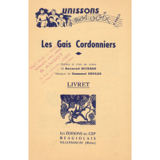 Au marché de Bambinville. Les gais cordonniers.