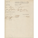 Billet d'Admission au Concours Général. 
