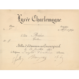 Billet d'Admission au Concours Général. 