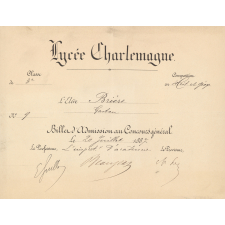 Billet d'Admission au Concours Général.