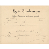 Billet d'Admission au Concours Général. 